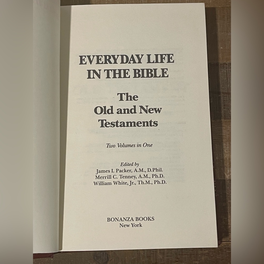 Everyday Life in the Bible: The Old & New Testaments by James Packer. 1989 Hbk.